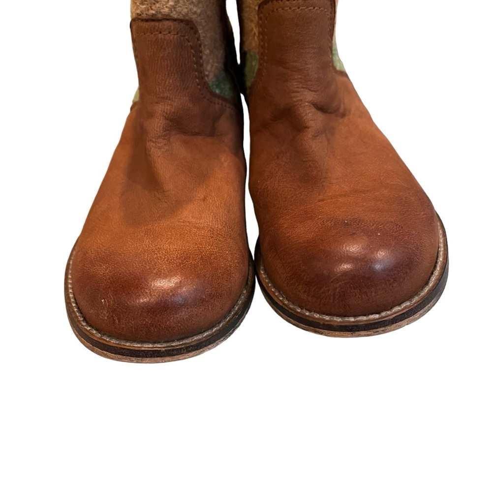 Seychelles Cowboy Leather and Woven Fabric Boots, Sz 10 - Picture 8 of 12